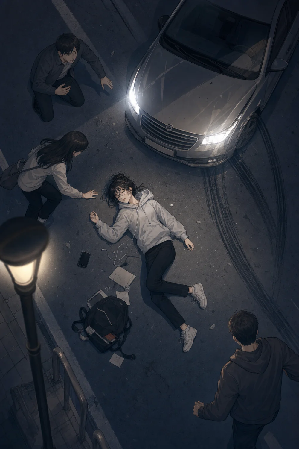 Her fallen in a traffic accident